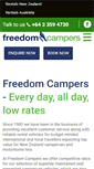 Mobile Screenshot of freedomcampers.co.nz