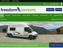 Tablet Screenshot of freedomcampers.co.nz